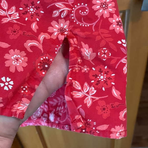 Floral Red Sleeveless Top X - Picture 5 of 8